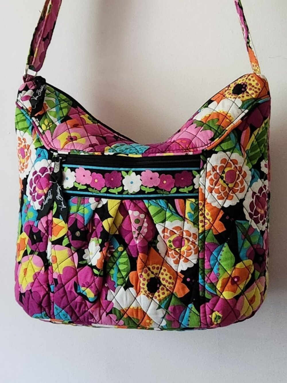 Vera Bradley shoulder bag large Va Va Bloom multi floral VGUC